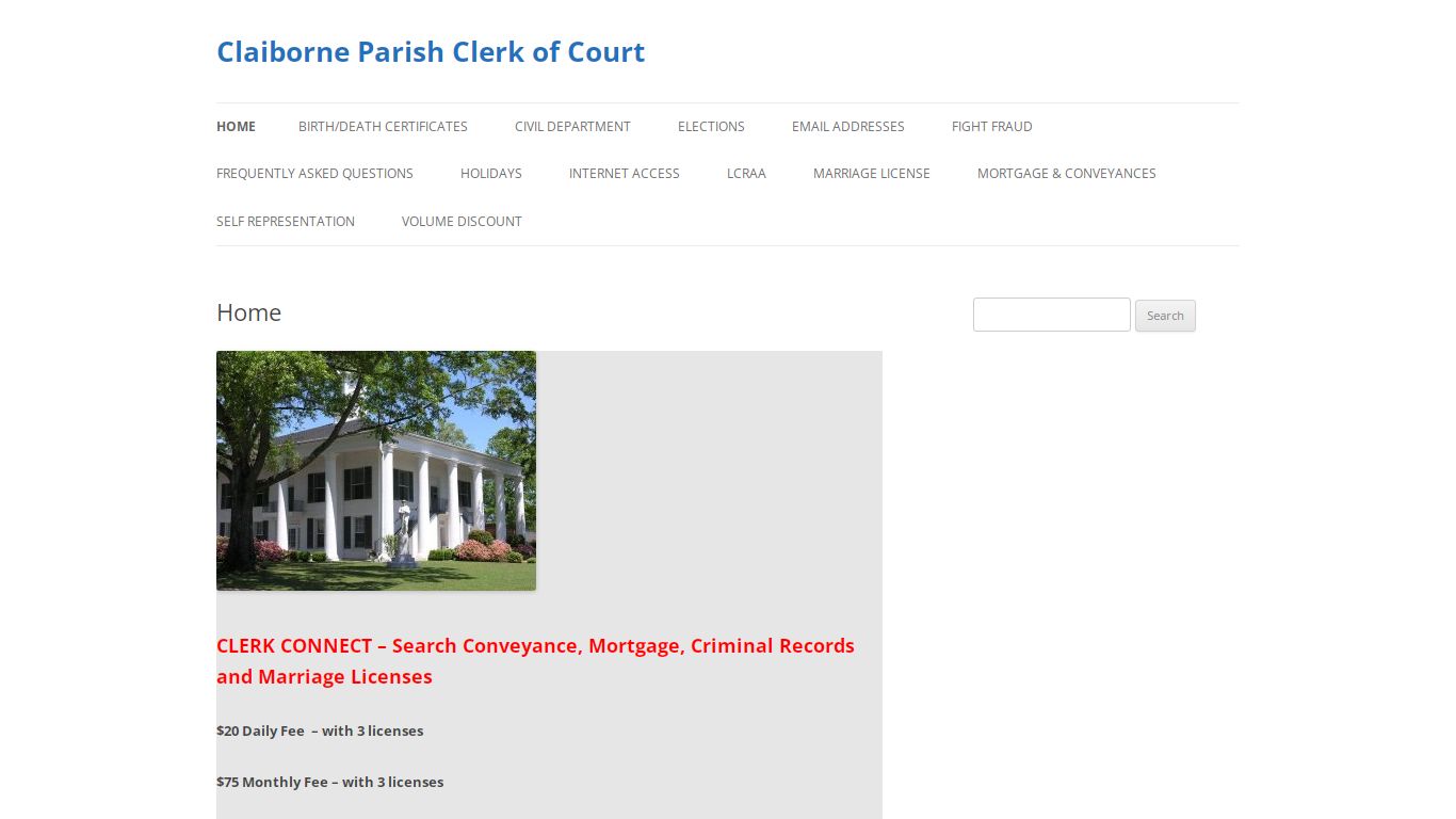 Claiborne Parish Clerk of Court